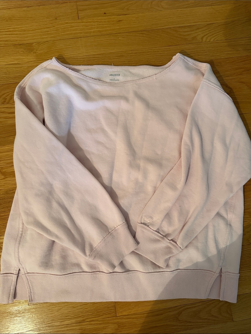Hollister Pale Pink Off-the-Shoulder Sweatshirt